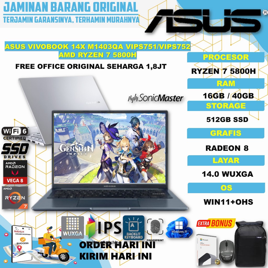 Promo ASUS Vivobook Laptop 14 Inch/Corei5/4GB/Win10 - A416EP-FHD551 SILVER  Diskon 7% di Seller Protech Solution - Protech Solution - Kota Surabaya