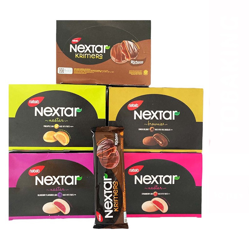 Jual Nabati Nextar Brownies coklat nenas krimero 34gr x 10 sachet