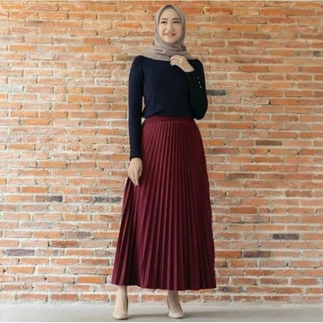 1104 Rok Plisket Wanita Premium Rok Plisket Mayung Wanita Dewasa