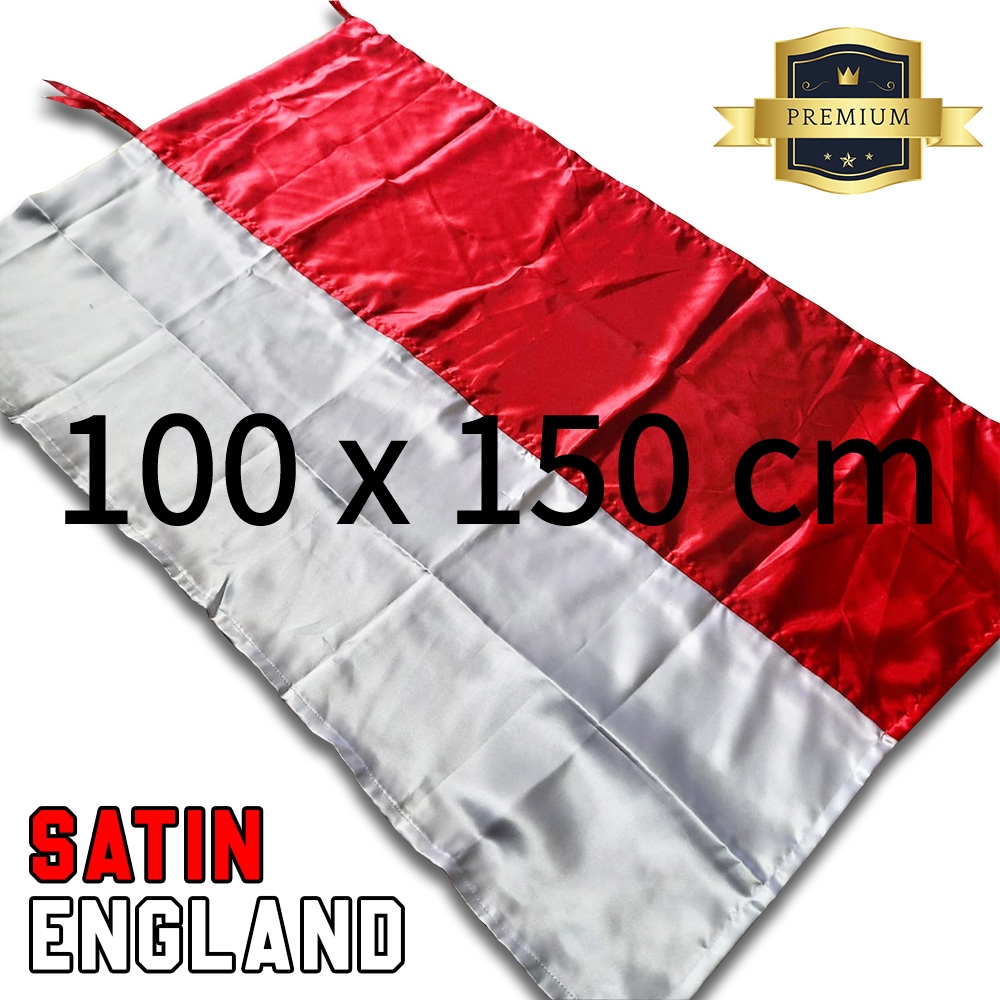 Jual Bendera Merah Putih Indonesia Ukuran Besar 100x150 Cm Bahan Satin England Shopee Indonesia 