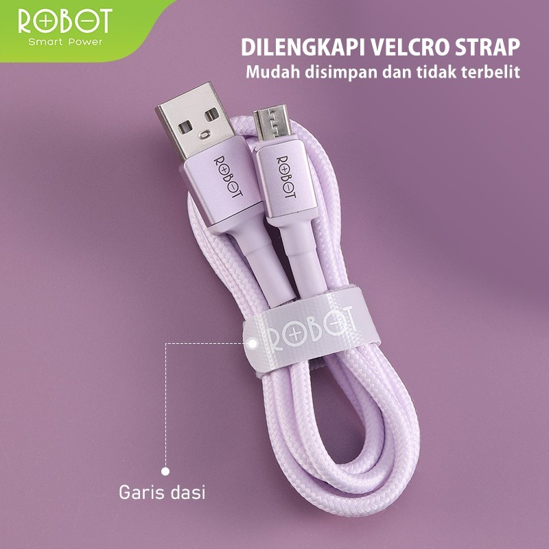 Jual Robot RSM200 Micro USB RSC200 USB-C RSL200 Lightning 2M Data Cable ...