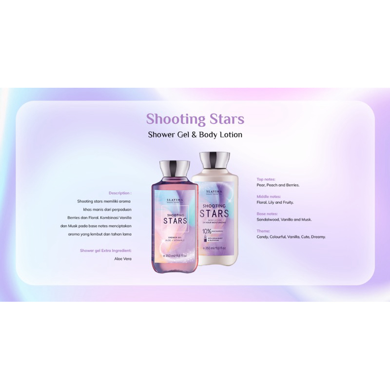 Jual Slavina Paket Hemat Bundling Body Lotion dan Shower Gel 350ml