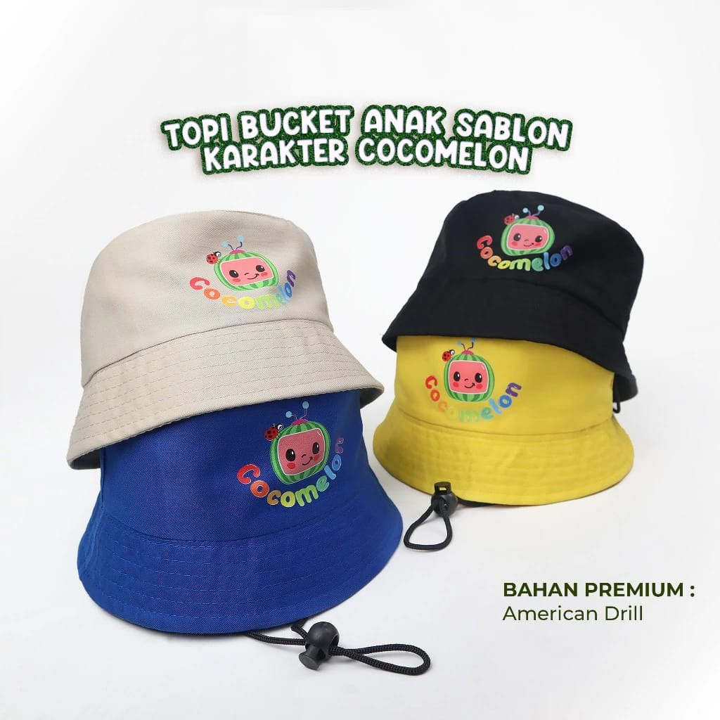 Jual Topi Bucket Anak Bucket Hats Anak Sablon Cocomelon Lucu Bucket ...