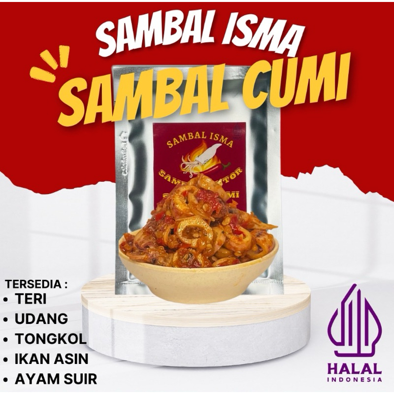 Jual Sambal Sachet Jumbo 40 Gr Sambal Cumi Ayam Tongkol Teri Paru Ikan