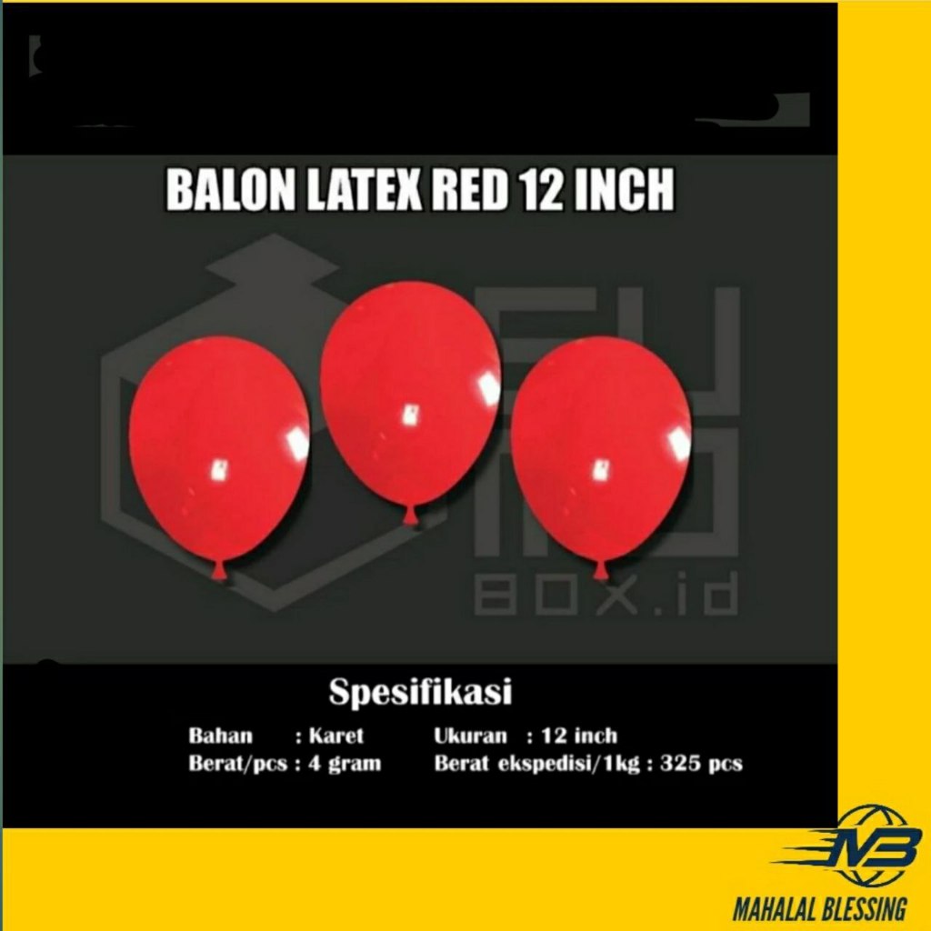 Jual Balon Latex Tebal 12 inch Berat 2, 8 gram / Balon Ulang Tahun ...