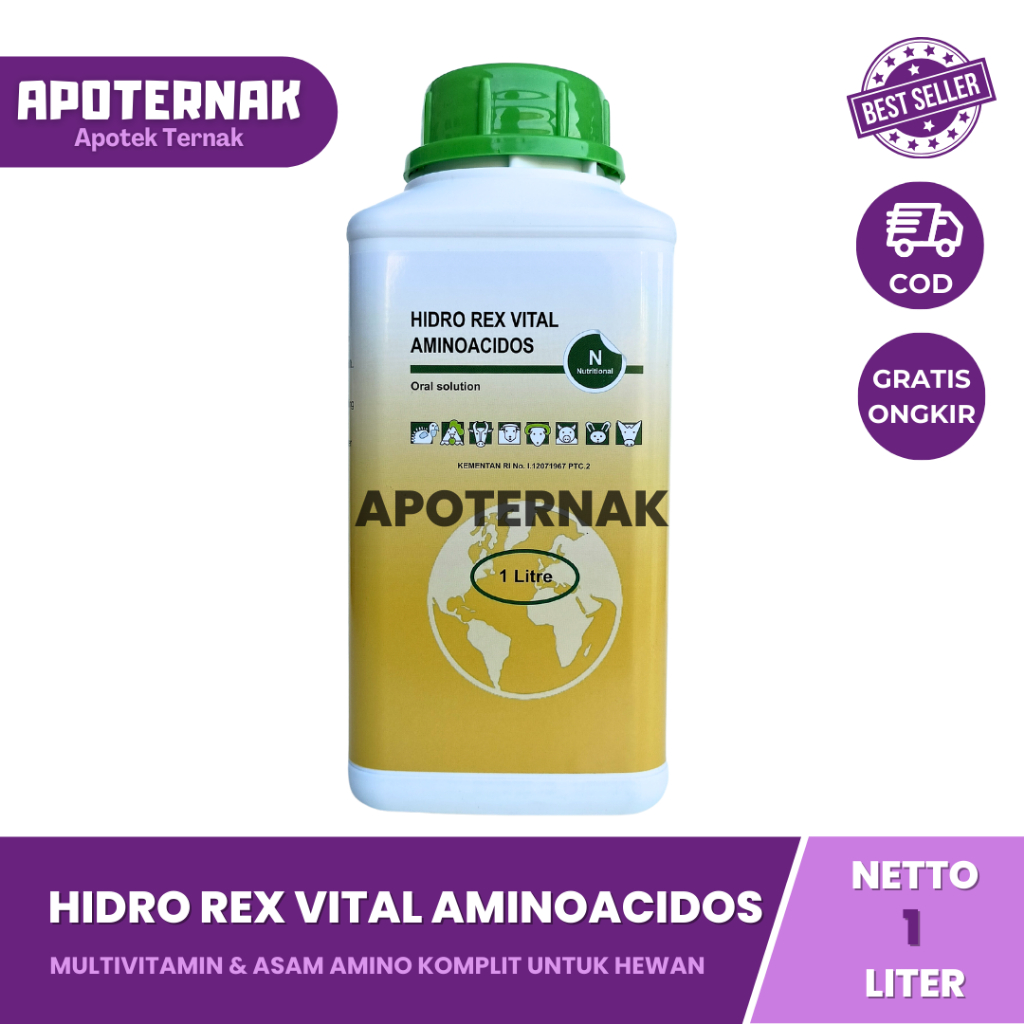 Jual HIDRO REX VITAL AMINOACIDOS 1 LITER - Multivitamin dan Asam Amino ...