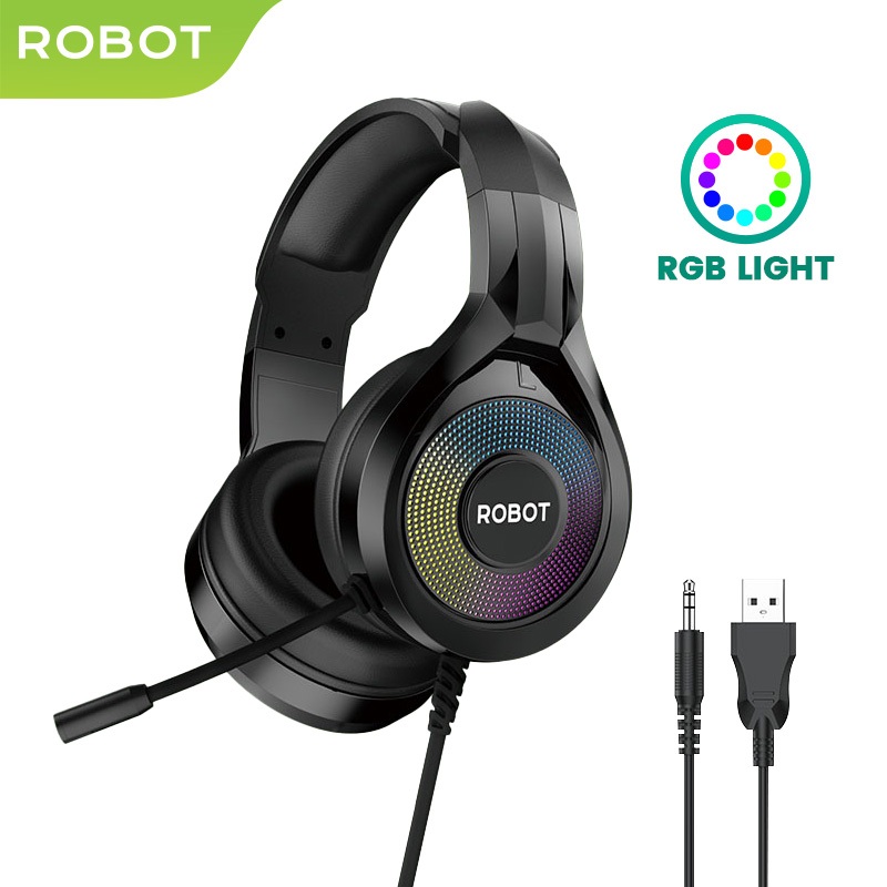 Jual Robot Headset Wired Rh G Mm Jack Black Original Garansi Tahun Shopee Indonesia