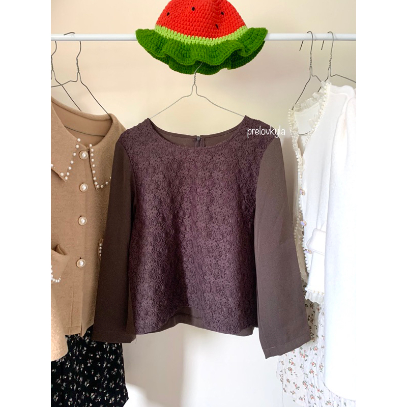 Jual Blouse Bunga Brukat Kondangan Preloved | Shopee Indonesia