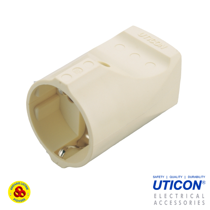 Jual Uticon Kontra Steker Arde CS-28 Round Stop Kontak Gantung Contra ...