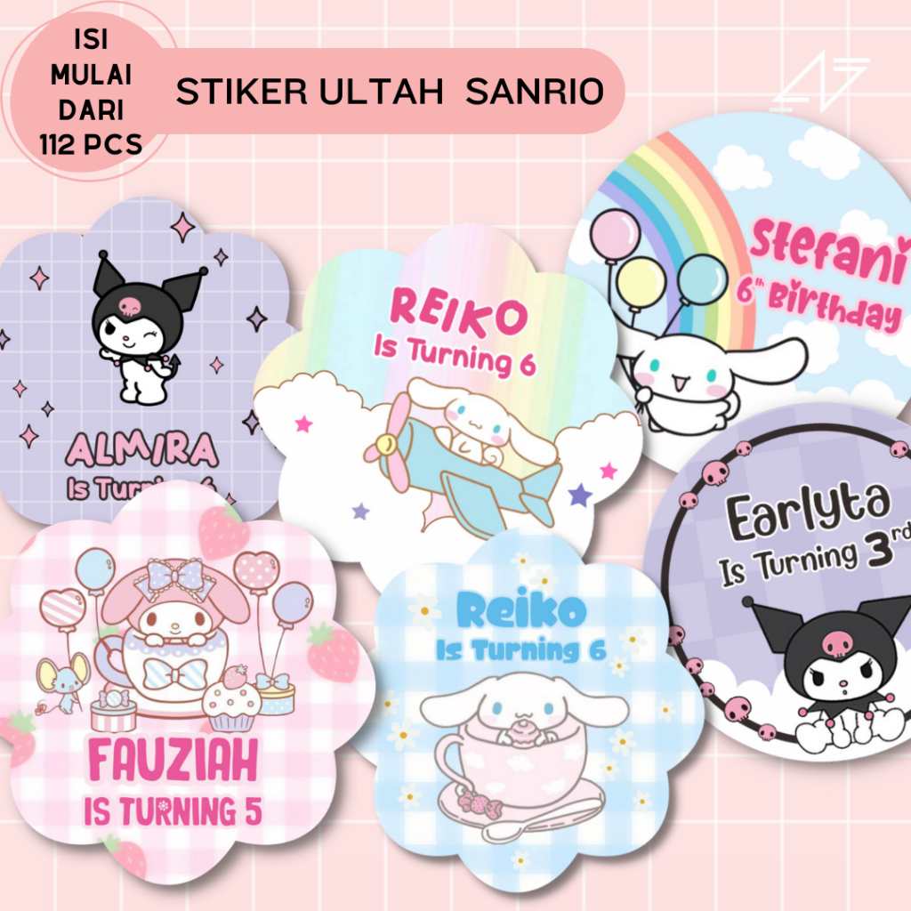 Jual Stiker Ultah Sticker Ulang Tahun Birthday Label CUSTOM NAMA