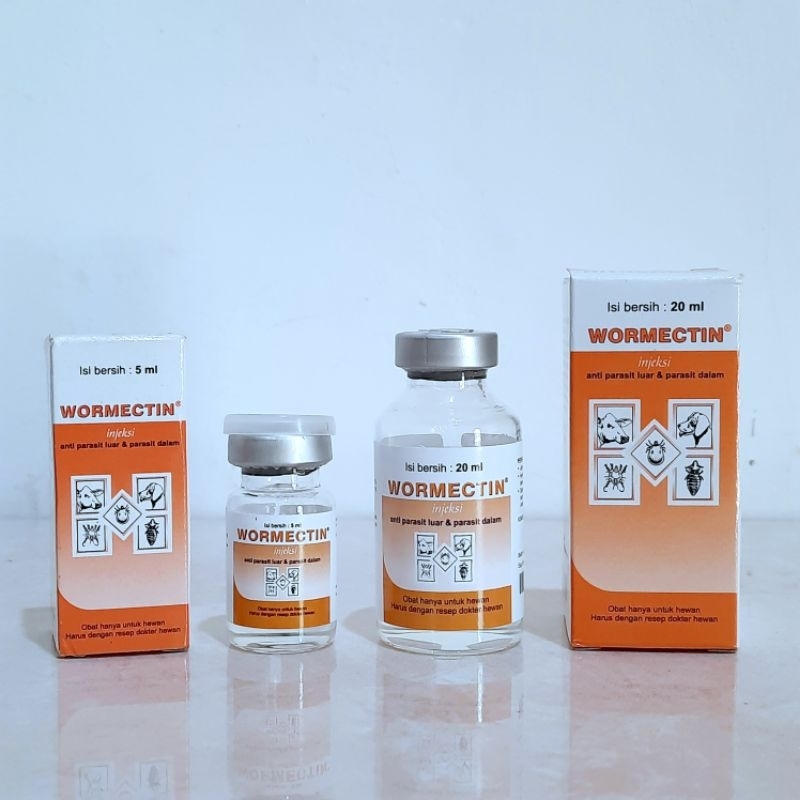 Jual WORMECTIN 5ml 20ml Obat InjeksiI Gudik kutu cacing pada sapi ...