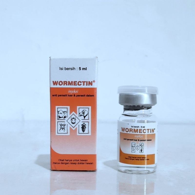 Jual WORMECTIN 5ml 20ml Obat InjeksiI Gudik kutu cacing pada sapi ...
