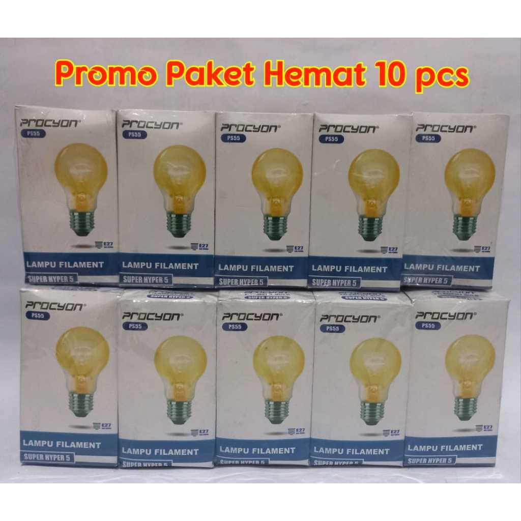 Jual Hot Sale Paket Hemat Pcs Lampu Dop Pijar Procyon Watt