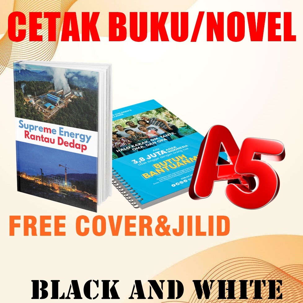 Jual CETAK Buku, Novel, Kitab | HITAM PUTIH | Shopee Indonesia