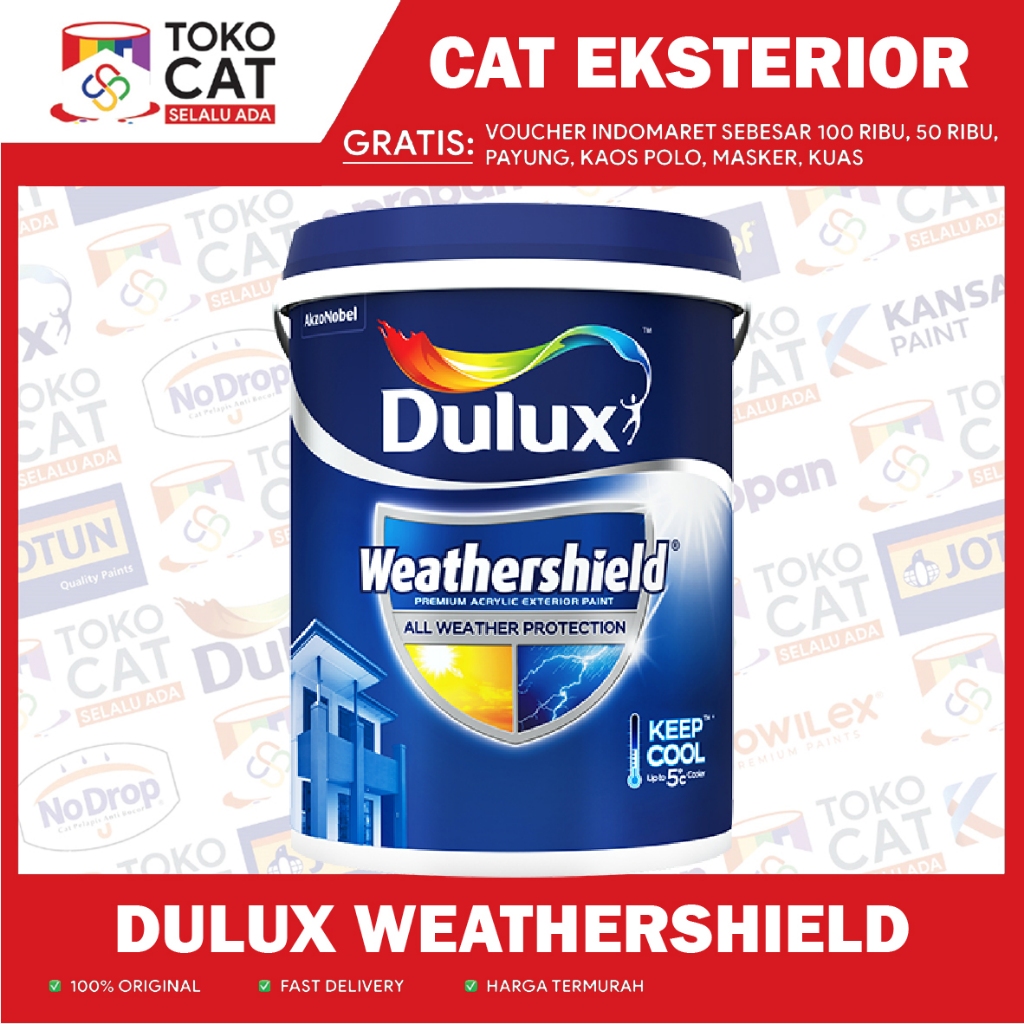 Jual Cat Tembok Eksterior Dulux Weathershield Dual Shield Brilliant