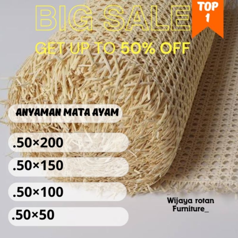 Jual TERMURAH!! ANYAMAN ROTAN LEMBARAN/ROTAN ALAMI/ROTAN KALIMANTAN
