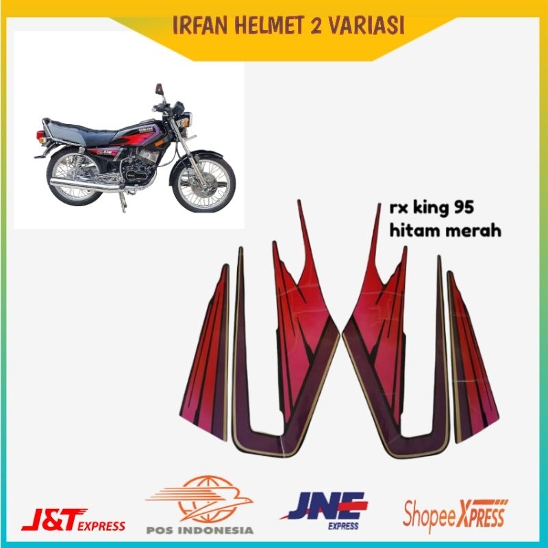 Jual STIKER STRIPING MOTOR YAMAHA RX KING TAHUN 1995 HITAM MERAH STIKER ...