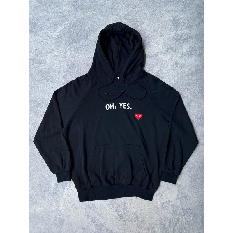 Comme des garcons oh yes hoodie hotsell