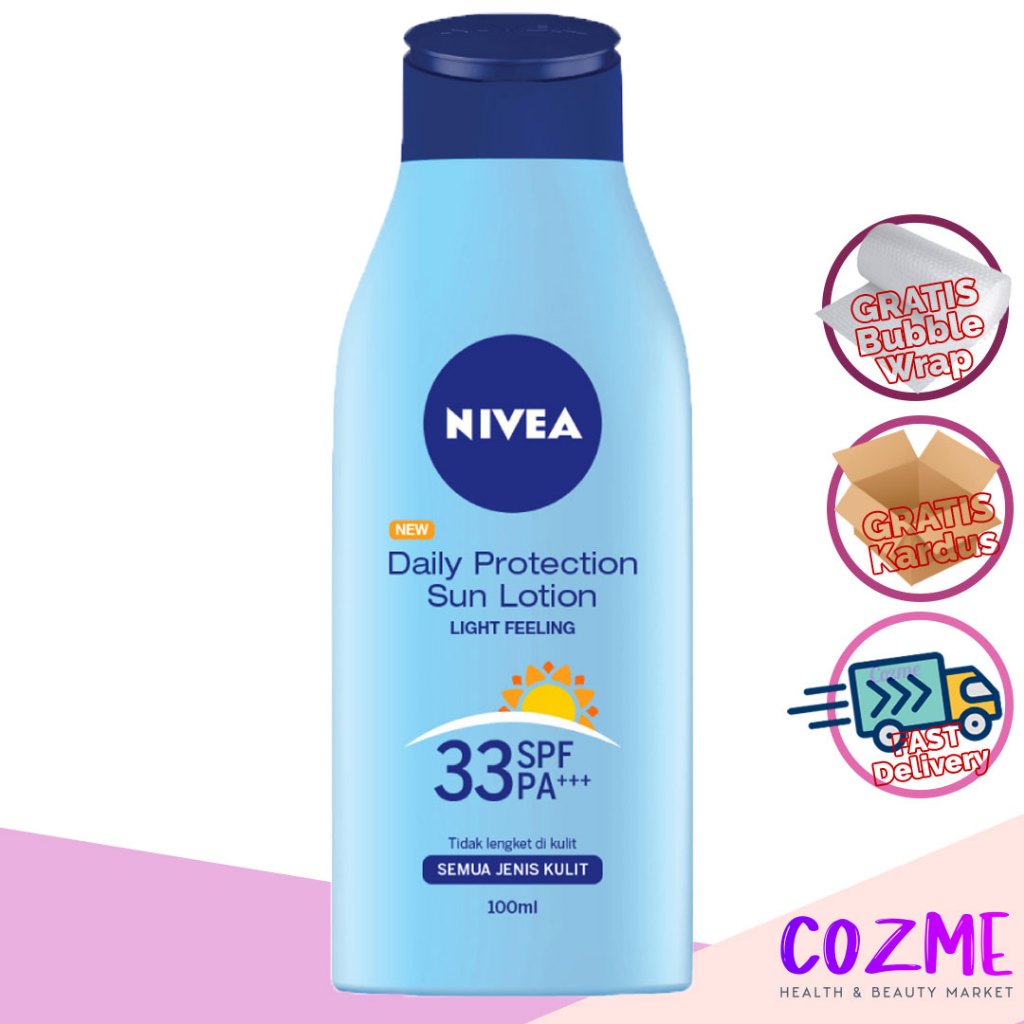 Jual NIVEA Daily Protection Sun Lotion SPF 33 PA+++ 100mL | Shopee ...