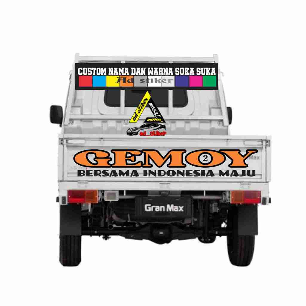 Jual stiker mobil sticker pintu bak blakang mobil granmax l 300 pick up ...