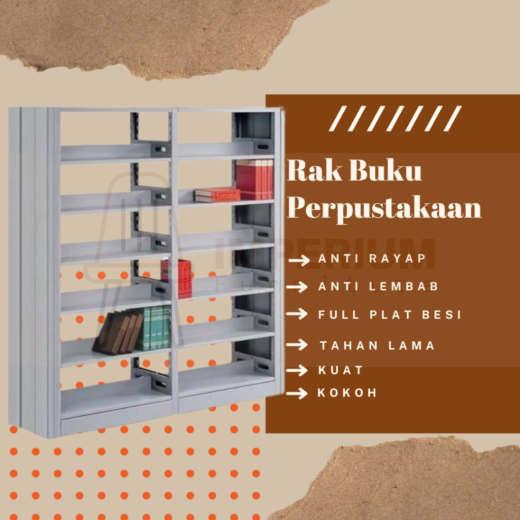 Jual Rak Buku Jumbo / Rak Buku Besi / Rak Perpustakaan / Rak Buku