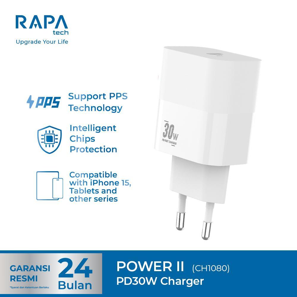 Jual RAPAtech Power II Fast Charger 30 Watt for iPhone 15 dan iPhone 16 ...