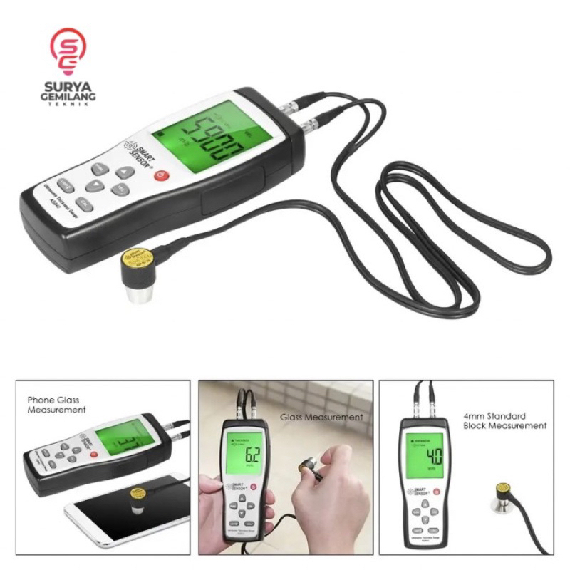 Jual Ultrasonic Thickness Gauge Kaca Besi Keramik Plastik Smart Sensor ...