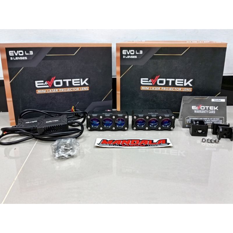 Jual EVOTEK EVO L3 MINI LASER 3 MATA BLUE LENSS 45 W | Shopee Indonesia