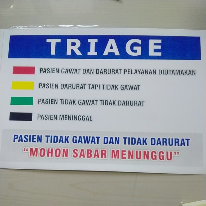 Jual Stiker dan poster triage | Shopee Indonesia