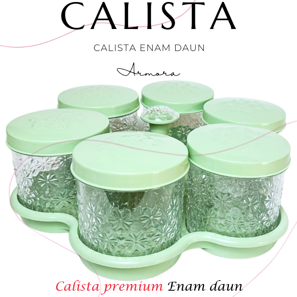 Jual Toples Calista Enam Daun Toples Kue Kering Lebaran Set Isi Pcs