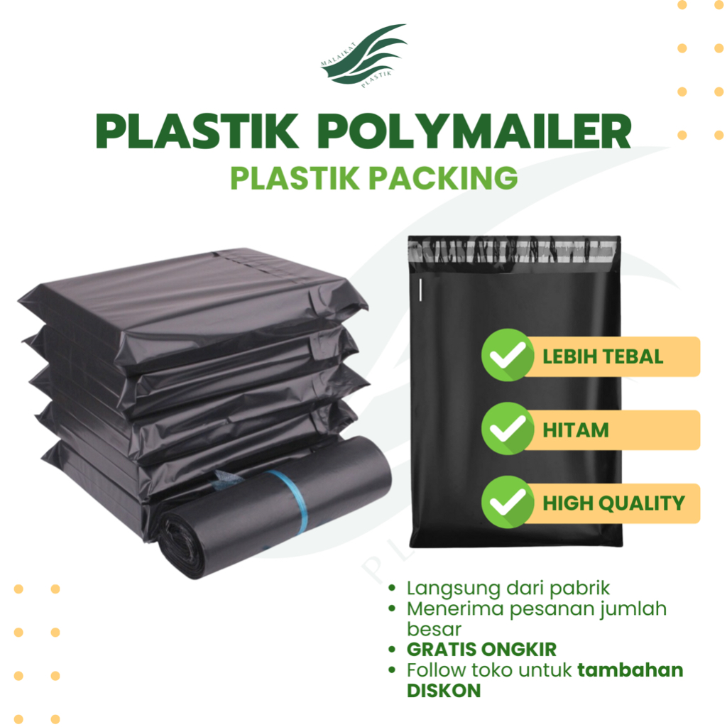 Jual Polymailer 17x30 Cm Isi 25 Pcs Warna Hitam Tebal Berkualitas Plastik Packing Shopee 2470