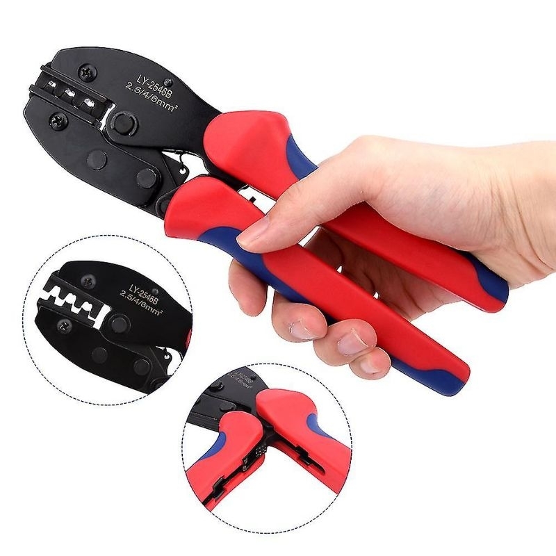 Jual Tang Crimping Panel Surya Wire Cable Terminal Pliers 13-10 AWG 2.5 ...