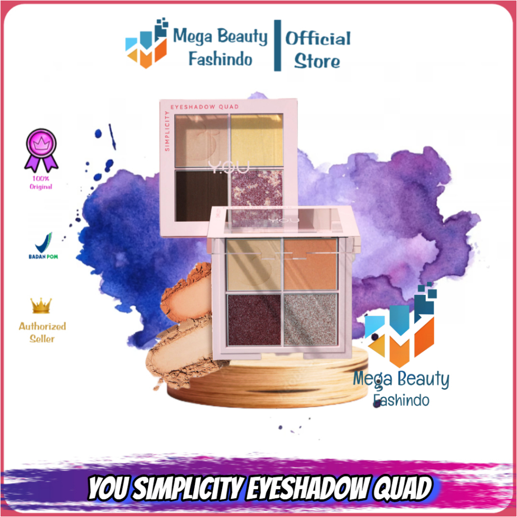 Jual YOU Simplicity Eyeshadow Quad | Makeup Palette 4 Warna | Pigmented ...