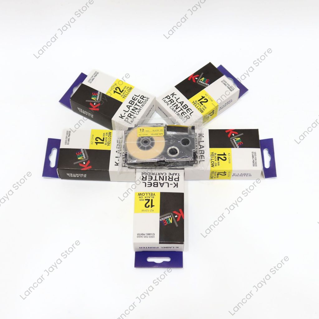 Jual K-Label Printer Black Ink Yellow KZ-12YW / Label It 12mm | Shopee ...