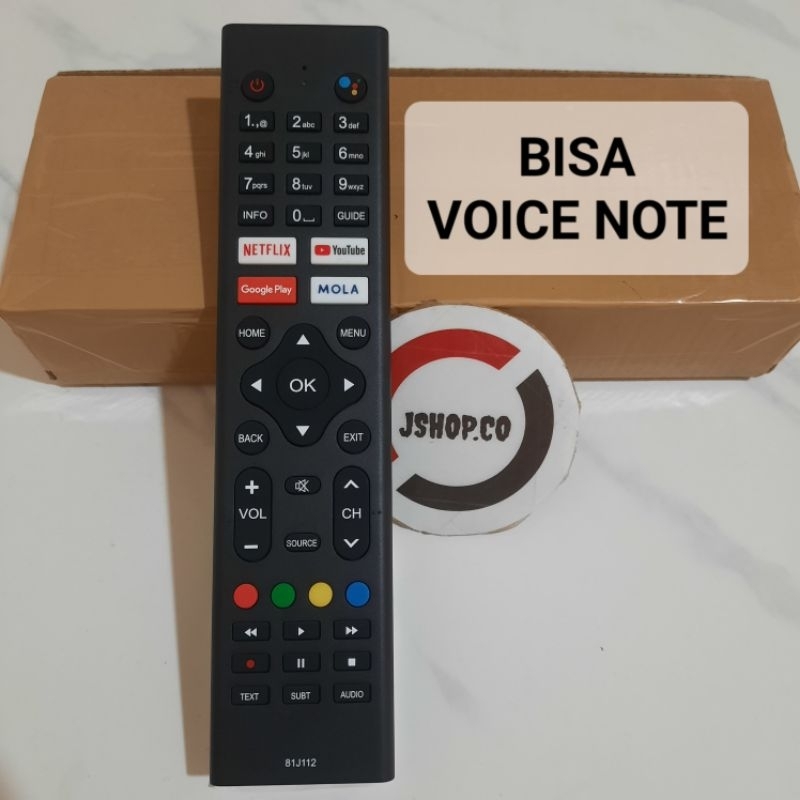 Jual Remote Remot Tv Lcd Led Polytron J J Smart Tv Android Voice Note Bluetooth