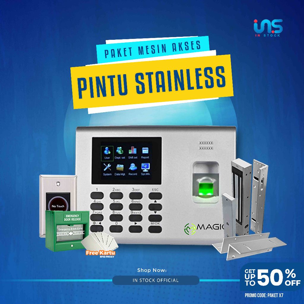 Jual Paket Mesin Absensi Dan Akses Kontrol Pintu MAGIC MP30 Dan ...