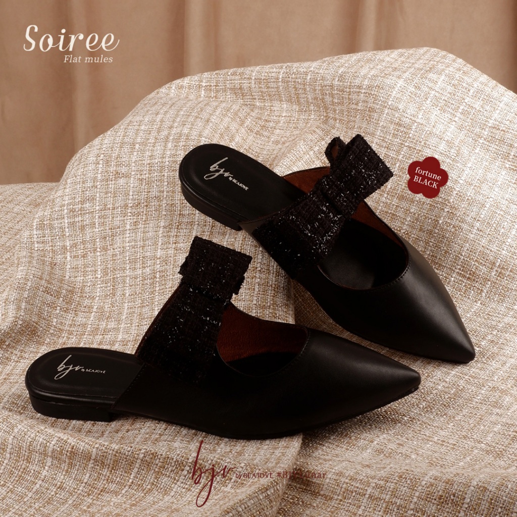 Jual SOIREE Flat Mules BJV by Beajove Shopee Indonesia