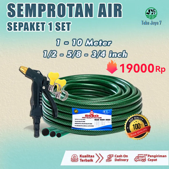 Jual Sepaket Semprotan Selang Air Inch Meter Selang Air