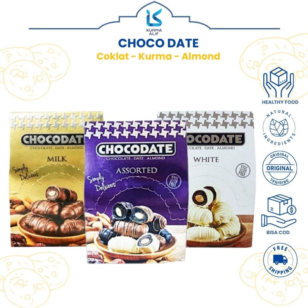 Jual Chocodate 33gr - Cemilan Kurma Kacang Almond Berlapis Coklat ...