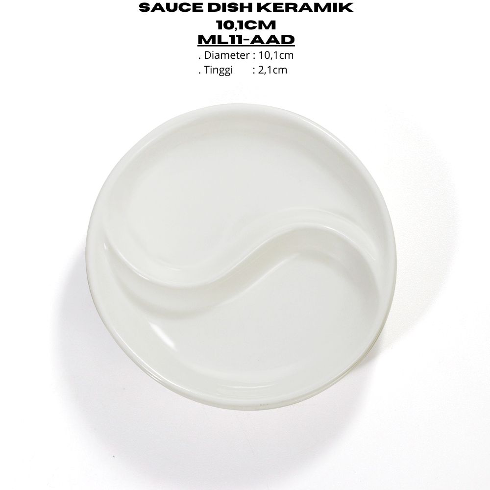 Jual Sauce Dish Keramik 10,1CM (3PCS) Polos By Indo Keramik Tempat Saus Serbaguna Murah