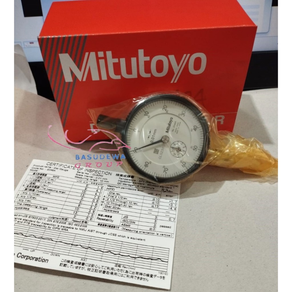 Jual MITUTOYO DIAL INDICATOR 2046A 10mm 0.01mm / DIAL GAUGE MITUTOYO