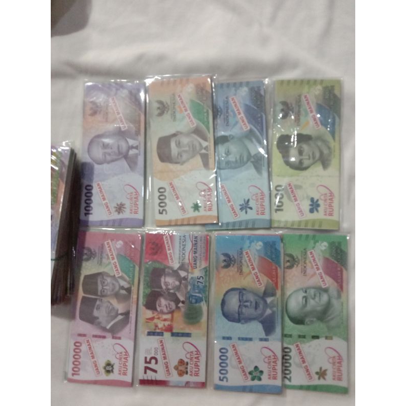 Jual 100 LEMBAR UANG MAINAN VERSI TERBARU LENGKAP | Shopee Indonesia