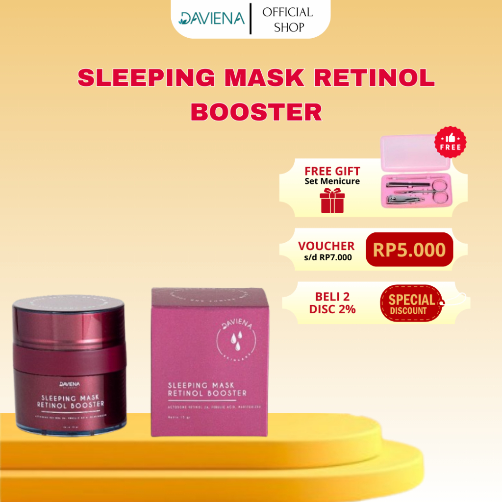Jual Retinol Booster Daviena Skincare Sleeping Mask Mencerahkan Kulit