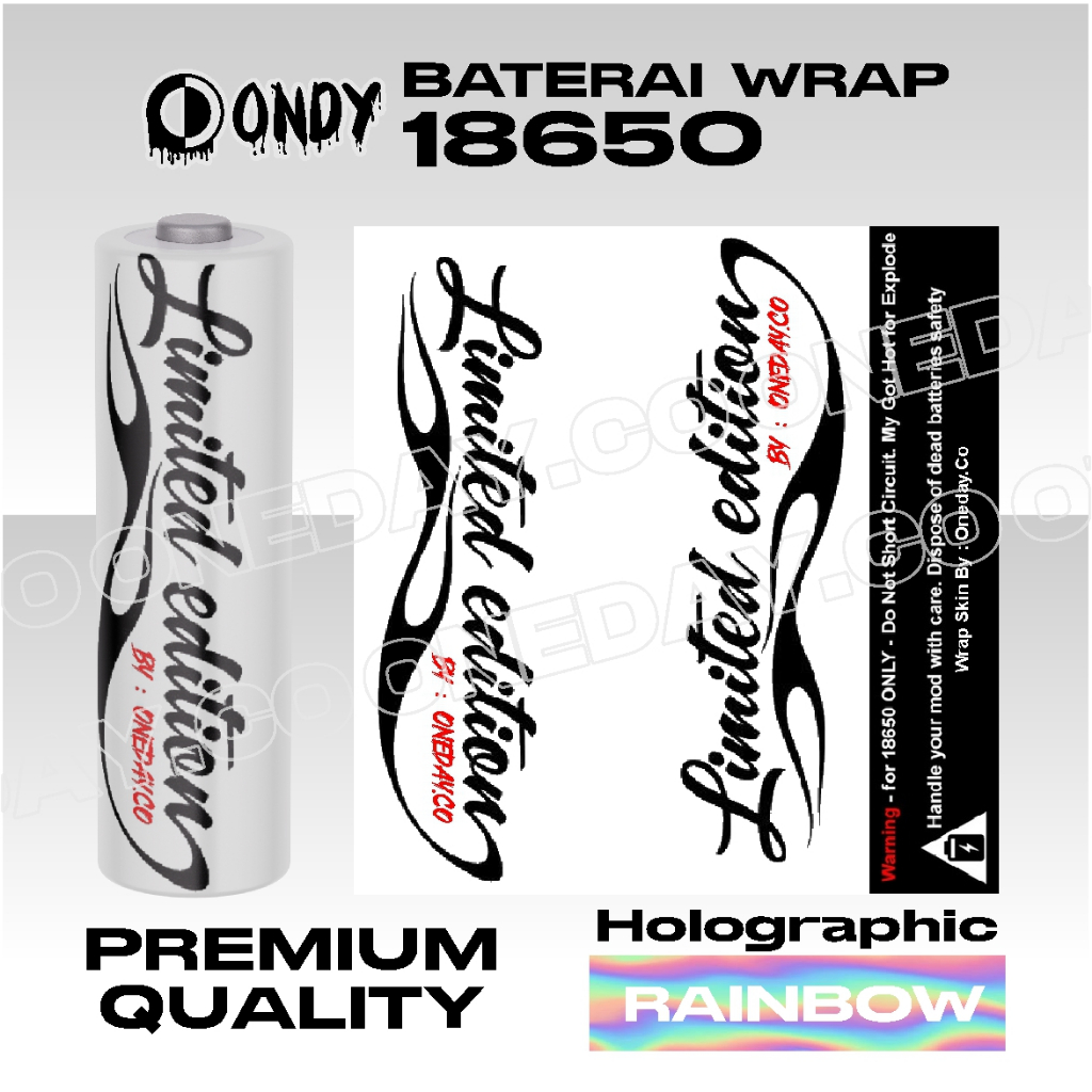 Jual Wrap Skin Pelindung Baterai 18650 Hologram Stiker Baterai ...