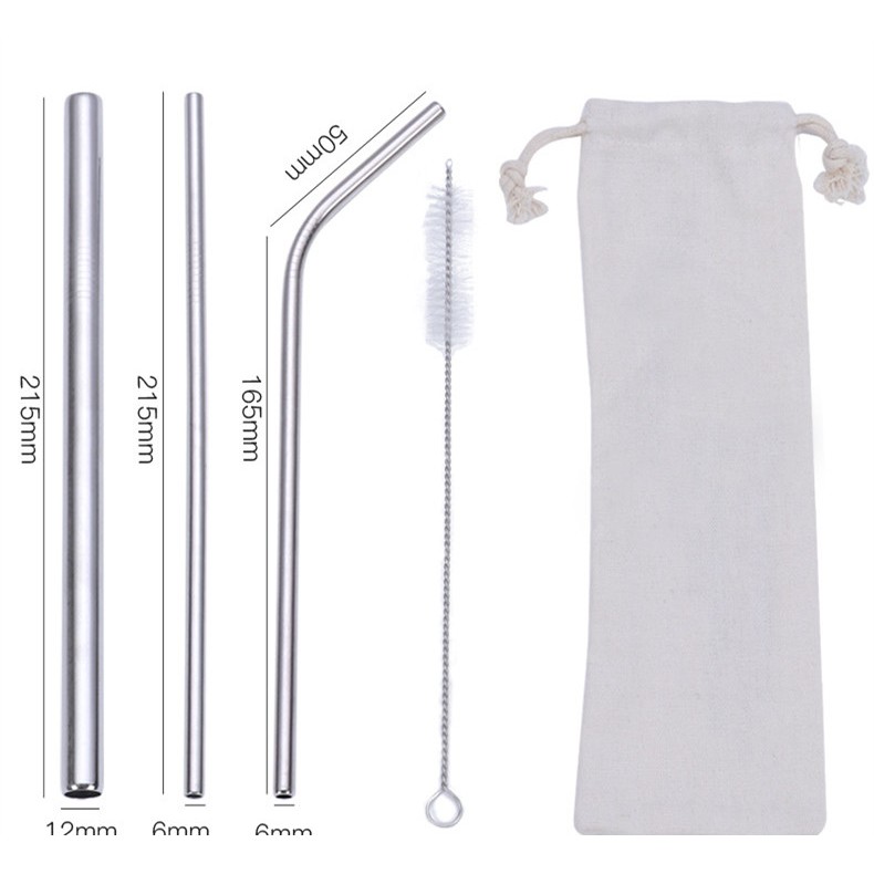 Jual Mte Reusable Stainless Straw Set Pcs Sedotan Stainless Steel Set Shopee Indonesia