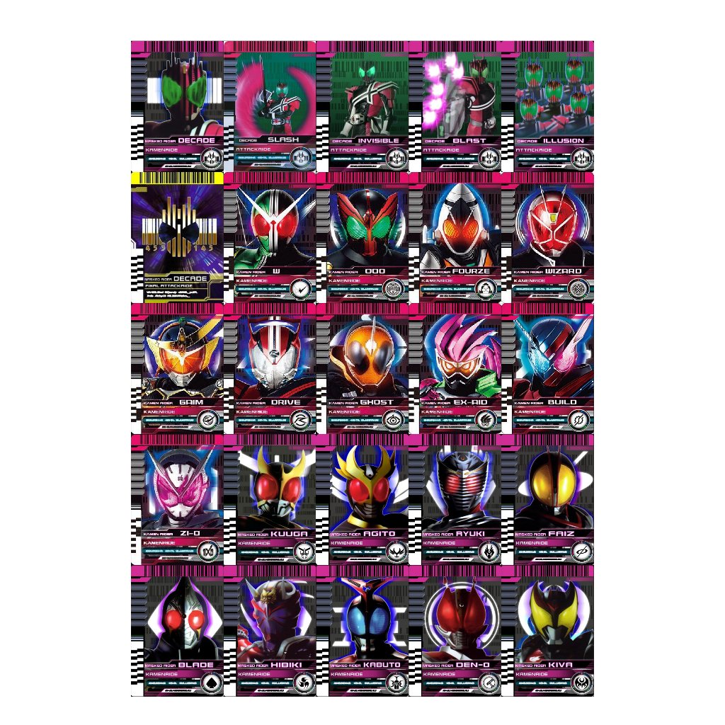 Jual JASA MEMBUAT KARTU KAMEN RIDER DECADE SERIES | Shopee Indonesia