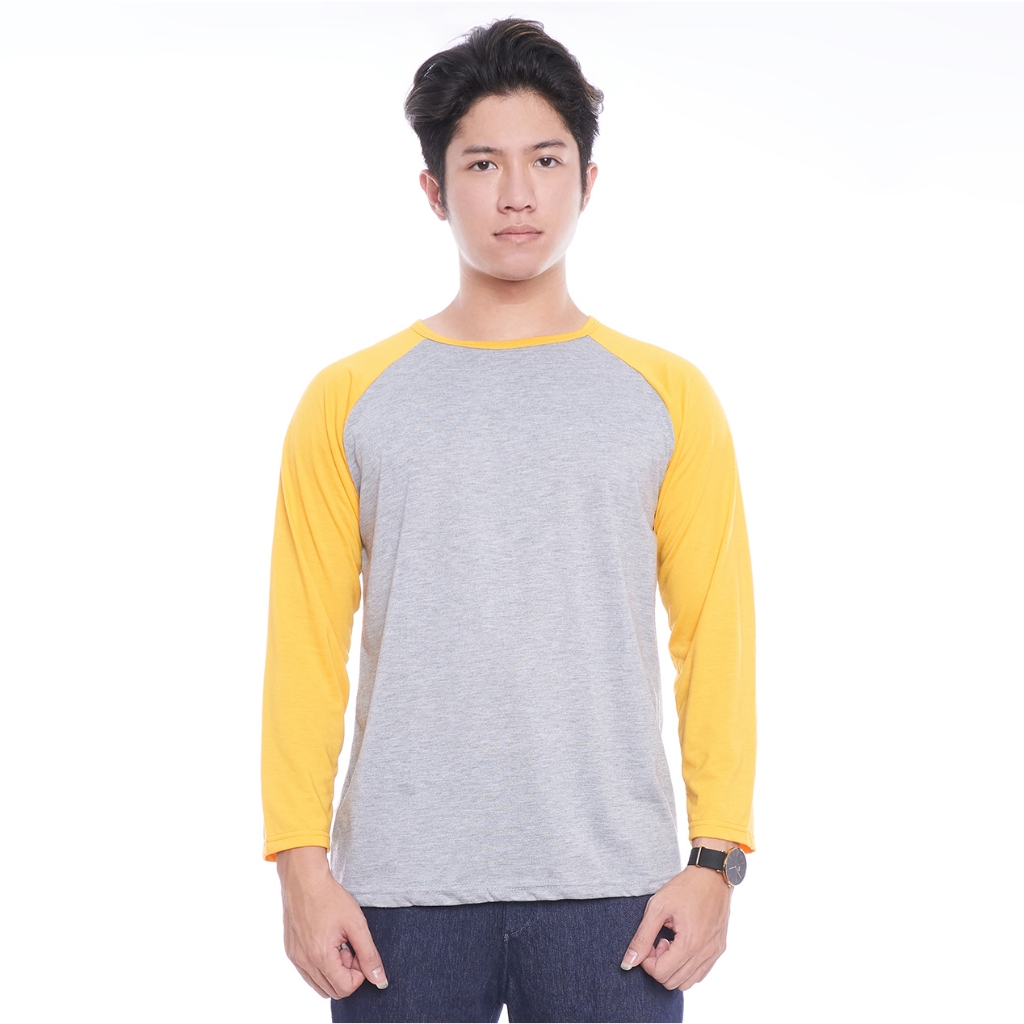 Jual Myco Kaos Raglan Cowok Lengan Panjang Badan Abu Misty | Shopee ...