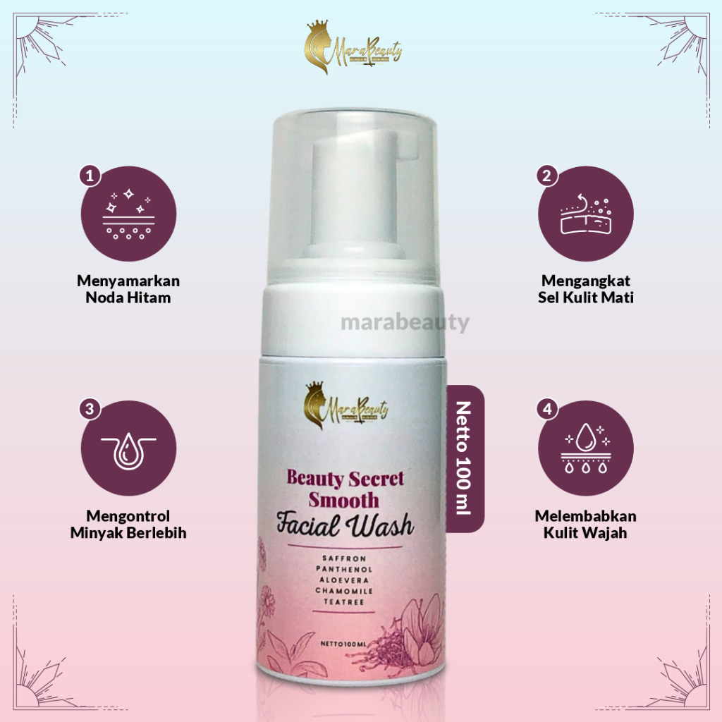 Jual Beauty Secret Smooth Facial Wash Mara Beauty Skincare Ml Sabun Wajah Glowing Cuci Muka