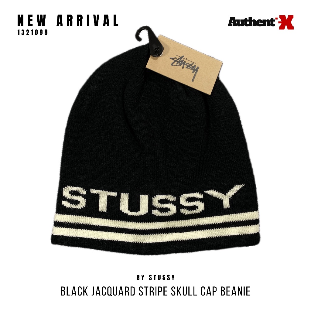 Jual STUSSY JAQUARD STRIPE SKULLCAP BEANIE HAT - BLACK | ORIGINAL | Shopee  Indonesia