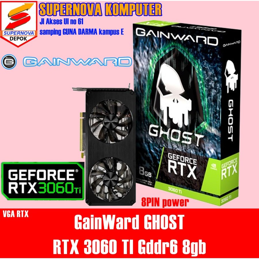 [美品]GeForce RTX™ 3060 Ti Ghost Products :: Gainward GeForce RTX™ 3060 Ti Ghost